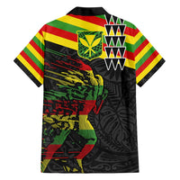 Kanaka Maoli Running Hawaiian Shirt Kakau Pattern with Kanaka Maoli Flag Color LT03 - Polynesian Pride