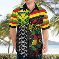 Kanaka Maoli Running Hawaiian Shirt Kakau Pattern with Kanaka Maoli Flag Color LT03 - Polynesian Pride
