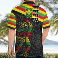 Kanaka Maoli Running Hawaiian Shirt Kakau Pattern with Kanaka Maoli Flag Color LT03 - Polynesian Pride