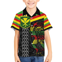 Kanaka Maoli Running Hawaiian Shirt Kakau Pattern with Kanaka Maoli Flag Color LT03 - Polynesian Pride