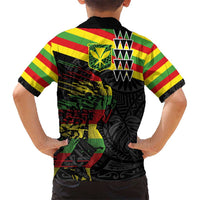 Kanaka Maoli Running Hawaiian Shirt Kakau Pattern with Kanaka Maoli Flag Color LT03 - Polynesian Pride
