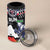 Honolulu Running Race 4 in 1 Can Cooler Tumbler Hawaii Marathon Kakau Art with Hibiscus and National Flag Style