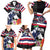 Honolulu Running Race Family Matching Short Sleeve Bodycon Dress and Hawaiian Shirt Hawaii Marathon Kakau Art with Hibiscus and National Flag Style