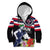 Honolulu Running Race Kid Hoodie Hawaii Marathon Kakau Art with Hibiscus and National Flag Style