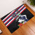 Honolulu Running Race Rubber Doormat Hawaii Marathon Kakau Art with Hibiscus and National Flag Style