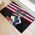 Honolulu Running Race Rubber Doormat Hawaii Marathon Kakau Art with Hibiscus and National Flag Style