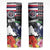 Honolulu Running Race Skinny Tumbler Hawaii Marathon Kakau Art with Hibiscus and National Flag Style