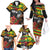 Kanaka Maoli Ikaika Warrior Family Matching Off The Shoulder Long Sleeve Dress and Hawaiian Shirt Hibiscus Kakau Art and Tapa Tribal Pattern