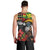 Kanaka Maoli Ikaika Warrior Men Tank Top Hibiscus Kakau Art and Tapa Tribal Pattern