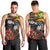 Kanaka Maoli Ikaika Warrior Men Tank Top Hibiscus Kakau Art and Tapa Tribal Pattern