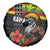 Kanaka Maoli Ikaika Warrior Spare Tire Cover Hibiscus Kakau Art and Tapa Tribal Pattern