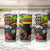 Kanaka Maoli Ikaika Warrior Tumbler Cup Hibiscus Kakau Art and Tapa Tribal Pattern