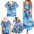 Hawaiian Waves Whale Family Matching Summer Maxi Dress and Hawaiian Shirt Kakau Art and Tropical Red Hibiscus Flowers