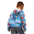 Hawaiian Waves Whale Kid Hoodie Kakau Art and Tropical Red Hibiscus Flowers