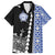 Fiji Queen Victoria School Family Matching Long Sleeve Bodycon Dress and Hawaiian Shirt Tapa and Polynesian Tribal Pattern Half Style LT03 Dad's Shirt - Short Sleeve Black - Polynesian Pride