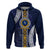 Fiji Ratu Kadavulevu School Zip Hoodie Tapa and Polynesian Tribal Pattern LT03 Pullover Hoodie Blue - Polynesian Pride