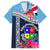 Fiji Lelean Memorial School Family Matching Short Sleeve Bodycon Dress and Hawaiian Shirt Tapa and Polynesian Tribal Pattern LT03 Dad's Shirt - Short Sleeve Blue - Polynesian Pride