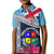 Fiji Lelean Memorial School Kid Polo Shirt Tapa and Polynesian Tribal Pattern LT03 Kid Blue - Polynesian Pride