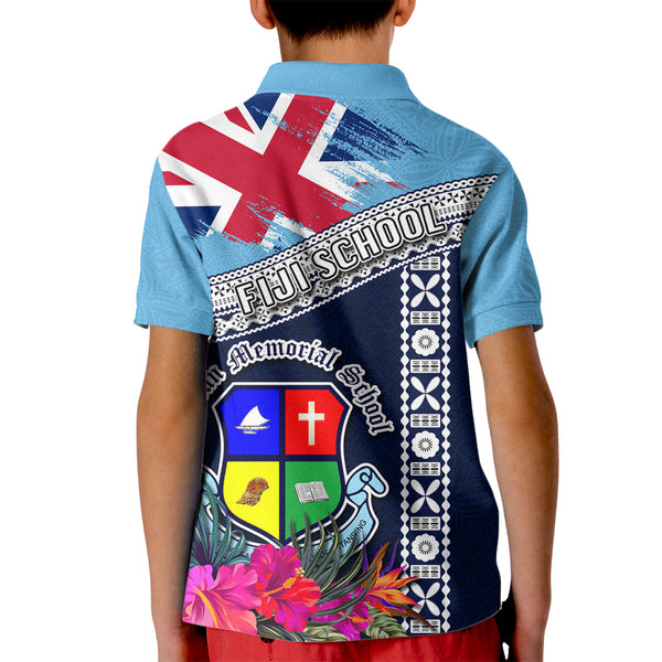 Fiji Lelean Memorial School Kid Polo Shirt Tapa and Polynesian Tribal ...