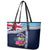 Fiji Lelean Memorial School Leather Tote Bag Tapa and Polynesian Tribal Pattern LT03 - Polynesian Pride