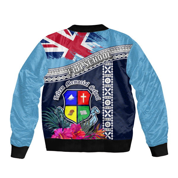 Fiji Lelean Memorial School Sleeve Zip Bomber Jacket Tapa and ...