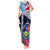 Fiji Lelean Memorial School Tank Maxi Dress Tapa and Polynesian Tribal Pattern LT03 Women Blue - Polynesian Pride