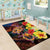 Hawaiian Sea Animals Love Couple Area Rug Aloha Sunset Symphony