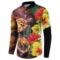 Hawaiian Sea Animals Love Couple Button Sweatshirt Aloha Sunset Symphony LT03 - Polynesian Pride