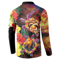 Hawaiian Sea Animals Love Couple Button Sweatshirt Aloha Sunset Symphony LT03 - Polynesian Pride