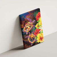 Hawaiian Sea Animals Love Couple Canvas Wall Art Aloha Sunset Symphony LT03 - Polynesian Pride
