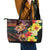 Hawaiian Sea Animals Love Couple Leather Tote Bag Aloha Sunset Symphony