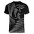 New Zealand Valentine's Day Women V-Neck T-Shirt Silver Fern and Line Art Love Couple