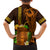 Hawaii Tiki Mask Cocktail Family Matching Off Shoulder Long Sleeve Dress and Hawaiian Shirt Kakau Tattoo LT03 - Polynesian Pride