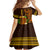 Hawaii Tiki Mask Cocktail Family Matching Off Shoulder Long Sleeve Dress and Hawaiian Shirt Kakau Tattoo LT03 - Polynesian Pride