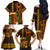 Hawaii Tiki Mask Cocktail Family Matching Off Shoulder Long Sleeve Dress and Hawaiian Shirt Kakau Tattoo LT03 - Polynesian Pride