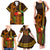 Hawaii Tiki Mask Cocktail Family Matching Tank Maxi Dress and Hawaiian Shirt Kakau Tattoo LT03 - Polynesian Pride