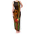 Hawaii Tiki Mask Cocktail Family Matching Tank Maxi Dress and Hawaiian Shirt Kakau Tattoo LT03 Mom's Dress Brown - Polynesian Pride