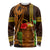 Hawaii Tiki Mask Cocktail Long Sleeve Shirt Kakau Tattoo LT03 Unisex Brown - Polynesian Pride