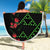 Hawaiian Green Kakau Art Tattoo-Ohia Lehua and Taro Leaves Beach Blanket