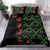 Hawaiian Green Kakau Art Tattoo-Ohia Lehua and Taro Leaves Bedding Set