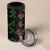 Hawaiian Green Kakau Art Tattoo-Ohia Lehua and Taro Leaves 4 in 1 Can Cooler Tumbler