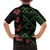 Hawaiian Green Kakau Art Tattoo-Ohia Lehua and Taro Leaves Family Matching Long Sleeve Bodycon Dress and Hawaiian Shirt