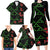 Hawaiian Green Kakau Art Tattoo-Ohia Lehua and Taro Leaves Family Matching Long Sleeve Bodycon Dress and Hawaiian Shirt