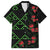 Hawaiian Green Kakau Art Tattoo-Ohia Lehua and Taro Leaves Family Matching Short Sleeve Bodycon Dress and Hawaiian Shirt