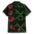 Hawaiian Green Kakau Art Tattoo-Ohia Lehua and Taro Leaves Family Matching Short Sleeve Bodycon Dress and Hawaiian Shirt