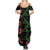 Hawaiian Green Kakau Art Tattoo-Ohia Lehua and Taro Leaves Family Matching Summer Maxi Dress and Hawaiian Shirt