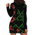 Hawaiian Green Kakau Art Tattoo-Ohia Lehua and Taro Leaves Hoodie Dress