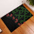 Hawaiian Green Kakau Art Tattoo-Ohia Lehua and Taro Leaves Rubber Doormat