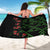 Hawaiian Green Kakau Art Tattoo-Ohia Lehua and Taro Leaves Sarong