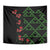 Hawaiian Green Kakau Art Tattoo-Ohia Lehua and Taro Leaves Tapestry